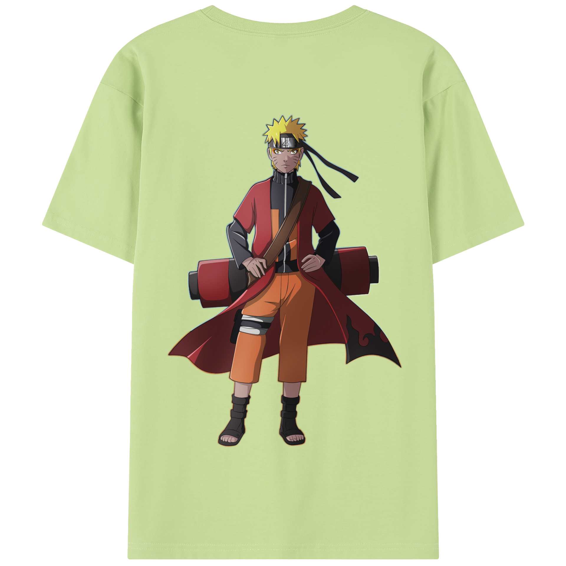 （画像用） NARUTO -ナルト- うずまき ナルト Uzumaki Naruto 綿100％半袖Tシャツ（背面プリント）